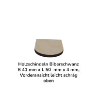 Holzschindeln Biberschwanz B 41 mm x L 50 mm x 4 mm