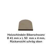 Holzschindeln Biberschwanz B 41 mm x L 50 mm x 4 mm