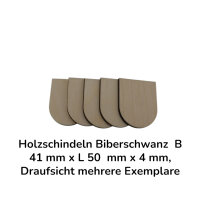 Holzschindeln Biberschwanz B 41 mm x L 50 mm x 4 mm