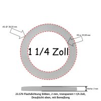 Flachdichtung Silikon, 2 mm, transparent