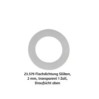 Flachdichtung Silikon, 2 mm, transparent