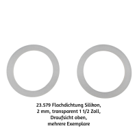 Flachdichtung Silikon, 2 mm, transparent