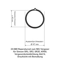 Reparaturset zum NKJ Vergaser für Simson SR1, SR2, SR2E, KR50