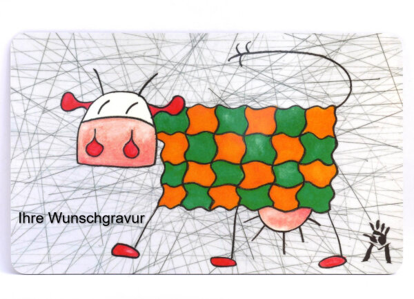 Kuh Olivia mit Gravur